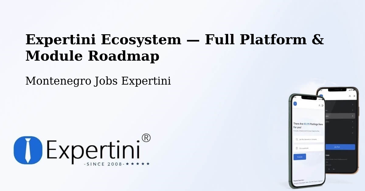 Expertini Ecosystem — Full Platform & Module Roadmap – Spuž